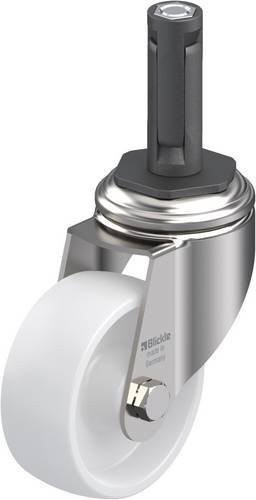 Blickle Lenkrolle LKRXA-PO 80G-11-EXR12 aus Edelstahl in Weiß mit 80 mm Rad-Durchmesser und 120 kg Tragfähigkeit - Bild 1