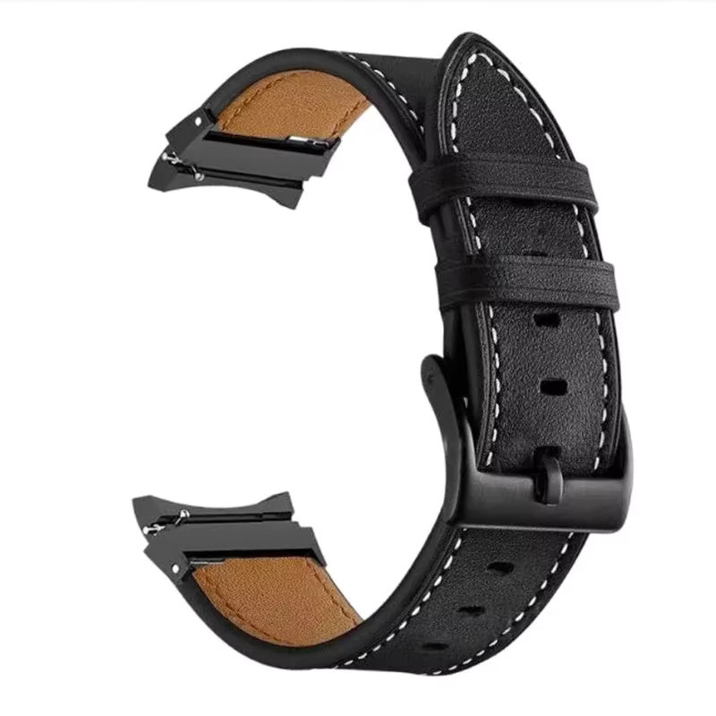 QCTOG Uhrenarmband Leder, Schwarz, Unisex - Bild 3
