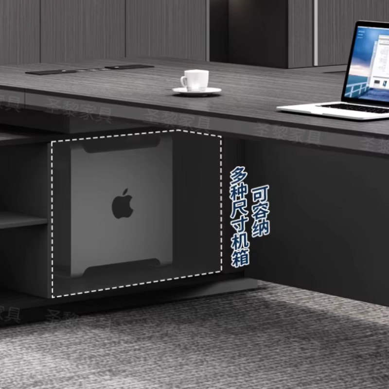 Moderner L-förmiger Schreibtisch von DUTRIEUX mit Stauraum als Arbeitsstation für dein Home Office, Breite: 160 cm - Bild 3