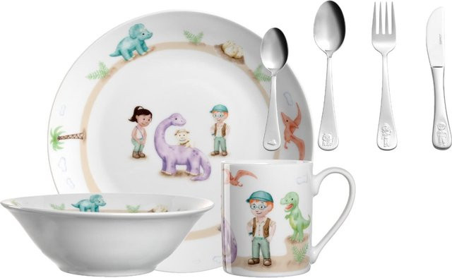 Leonardo Kindergeschirr Set BAMBINI AVVENTURA mit Besteck in Multicolour - Bild 1