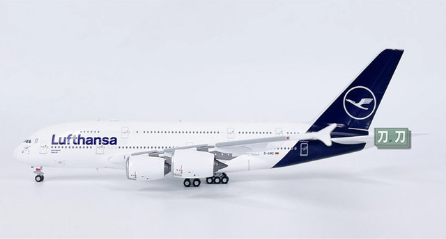 HYINUO Lufthansa A380 D-AIMC Flugzeug Modell, 1:400, Metall, Weiß - Bild 1