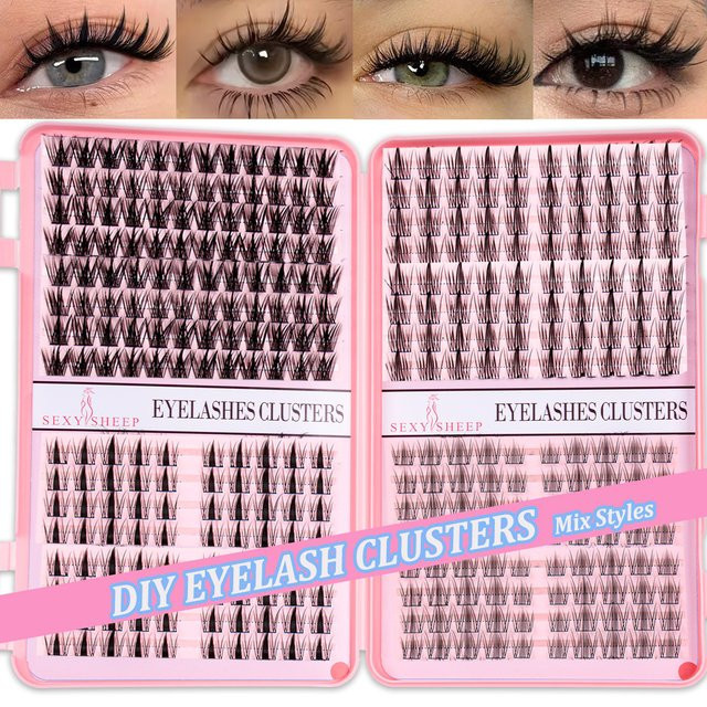 SEXYSHEEP Wimpern-Cluster-Set, Black, Natürlich, Unisex - Bild 1
