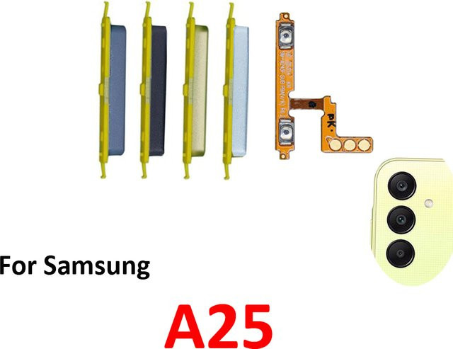 Samsung Galaxy A25 5G Lautstärketasten Ersatzteil Internes Flexkabel für die Reparatur in Weiß - Bild 1