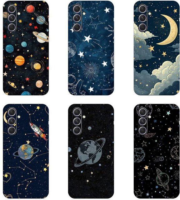 Handyhülle mit Sternenhimmel-Konstellation für Samsung Galaxy S25 S24 S23 S22 S21 S20 Ultra Plus FE Lite 5G, Schwarz/Mehrfarbig - Bild 1