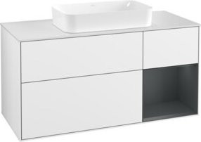 V&B Finion Waschtischunterschrank mit Wandbeleuchtung in Weiß lackiert, B/T/H: 120 x 50,1 x 60,3 cm - Bild 1