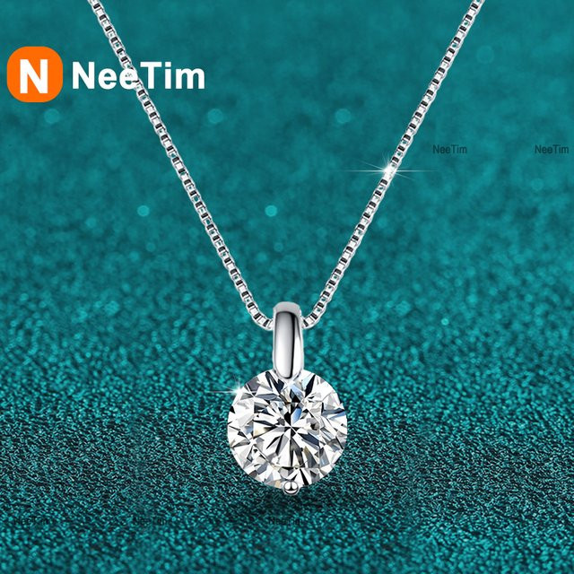 NeeTim Halskette, Moissanit, 925 Silber, Damen - Bild 1