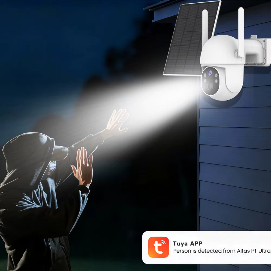 Tuya 5MP PTZ Solar Kamera für Outdoor mit 4G SIM Karte und PIR Erkennung in Weiß - Bild 5