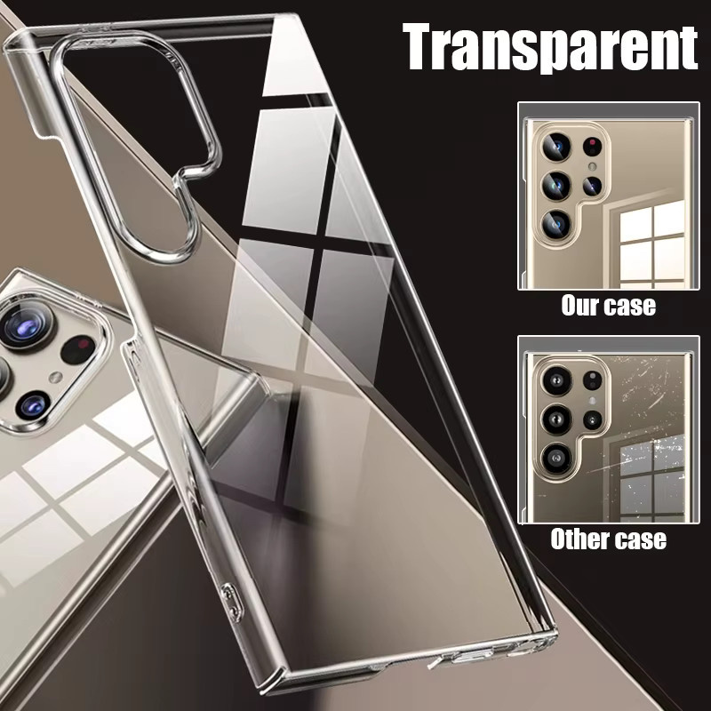 Transparente harte PC-Schutzhülle für Samsung Galaxy S25 S24 S23 S22 Ultra Plus FE sowie A15 A25 A34 A35 A53 A54 A55 A14 Handyhülle - Bild 3