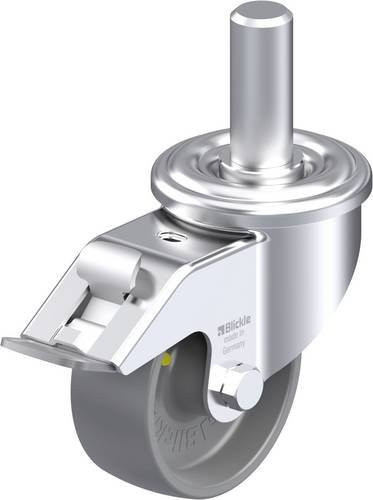 Blickle LEZ-PO 80G-FI-ELS Stahlblech-Lenkrolle in Silber/Grau mit 80 mm Rad-Durchmesser und 150 kg Tragfähigkeit - Bild 1