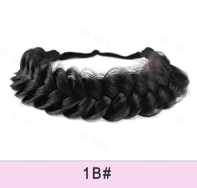 MISS WIG Stirnband, geflochten, schwarz, Damen, 22 cm - Bild 1