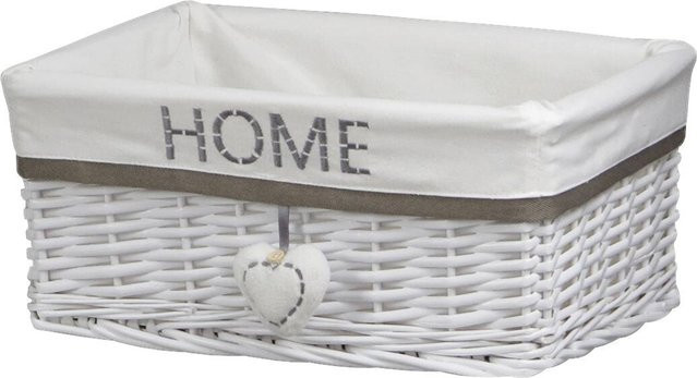 POCOline Aufbewahrungskorb aus Weide in Weiß, B/H/L: 30 x 17 x 42 cm - Bild 1