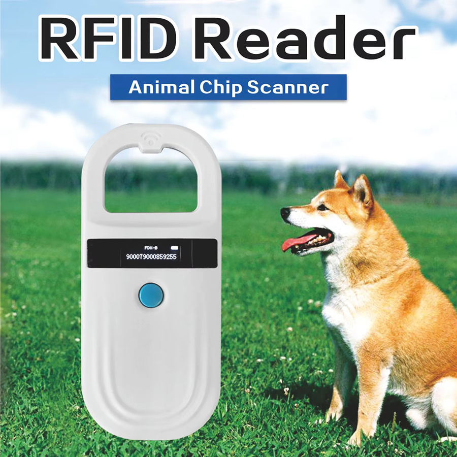 HACHANLUN Tier-RFID-Lesegerät mit Bluetooth für Katze und Hund zur Mikrochip-Auslesung (134,2 kHz und 125 kHz) in Schwarz oder Weiß - Bild 3