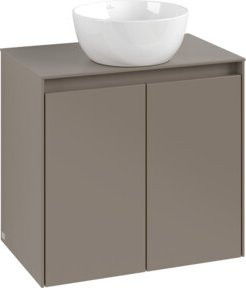 V&B Waschtischunterschrank Collaro in Taupe, Wandhängend, B/H/T: 60 x 38 x 54,8 cm - Bild 1