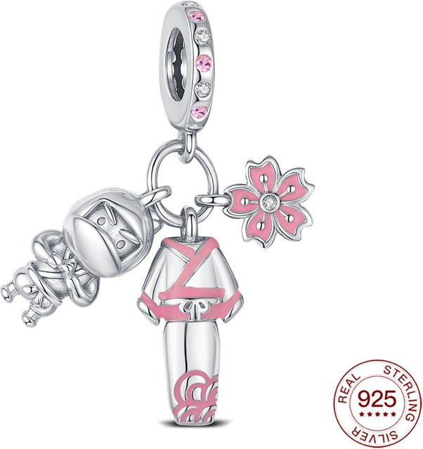 Anhänger Japanischer Ninja-Sakura, 925 Silber, Perle, Damen - Bild 1
