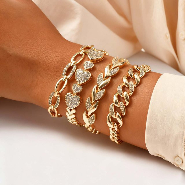 prjewel Armband, vergoldet, Edelstahl, Zirkonia, Damen - Bild 1