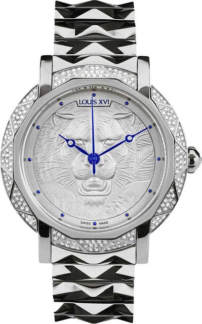 Louis XVI Herrenuhr, Quarz, Edelstahl, Silber, 43 mm, 10 ATM - Bild 1