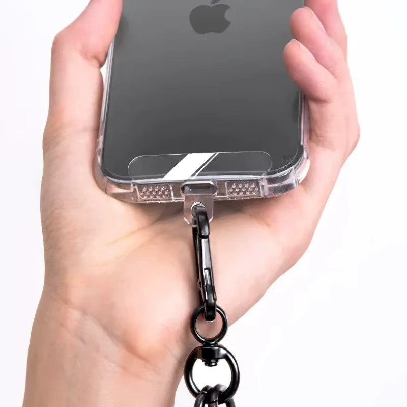 Universelles transparentes Handy Anti-Verlust Lanyard mit Kartenhalter und abnehmbarem Telefon-Hängeschnur-Strap Patch - Bild 3