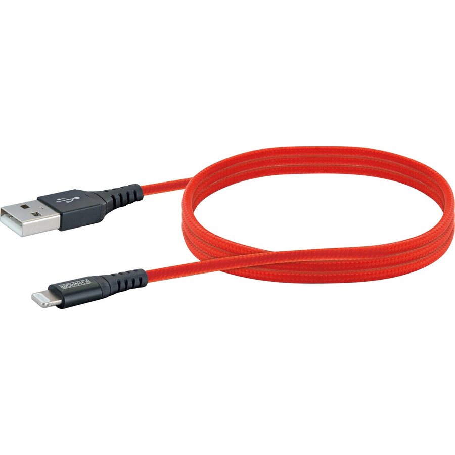 Apple Lightning Sync und Ladekabel in Feuerrot, 1,2 m - Bild 2
