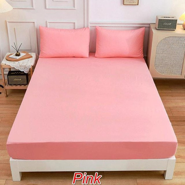 Idealife Spannbetttuch aus gebürsteter Mikrofaser für Doppelbetten, Farbe: Rosa, B/T: 150 x 200 cm, Höhe: 30,5 cm - Bild 1