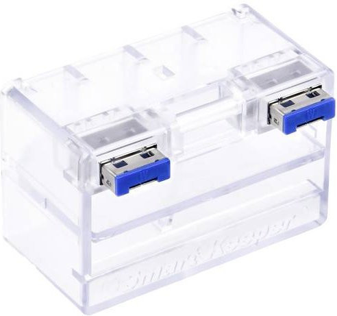 Smartkeeper RJ45 LAN Port Schloss CSK-NM10/P8 Transparent für Ethernet und USB-A - Bild 1
