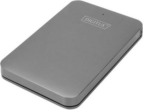 Digitus DA-71114 Festplattengehäuse für 2,5 Zoll SATA Festplatten mit USB-C Anschluss in Grau - Bild 1