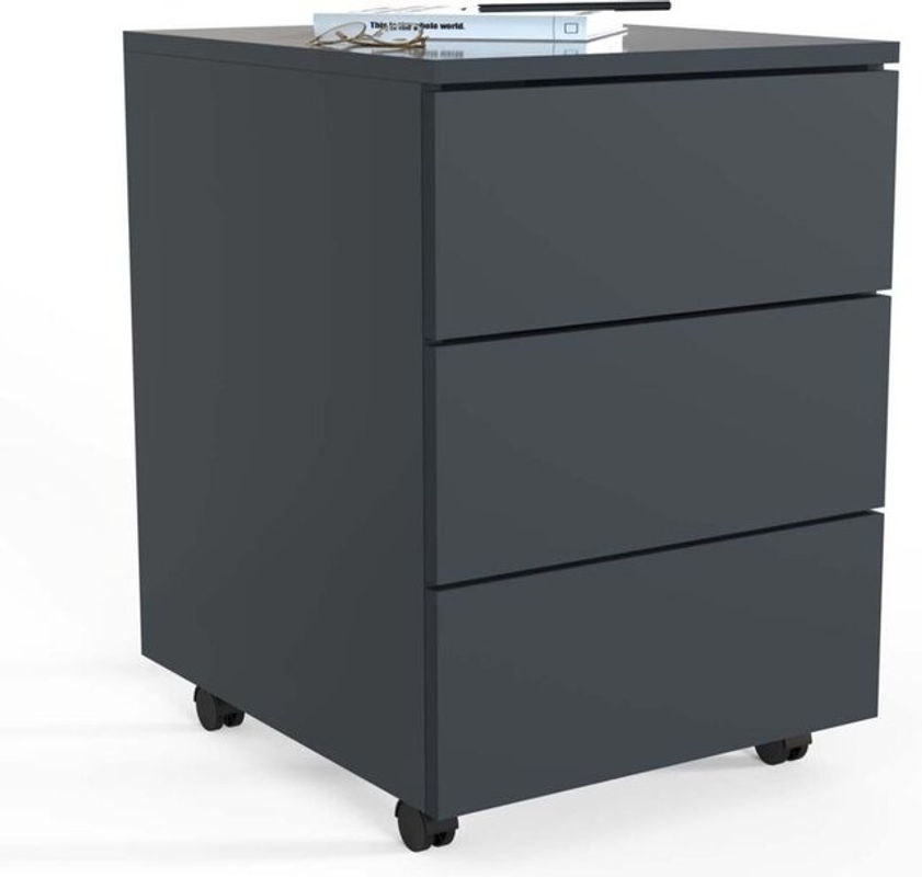 VCM Rollcontainer Dalosa mit 3 Schubladen in Anthrazit, B: 39 cm, T: 45 cm, H: 55 cm - Bild 8
