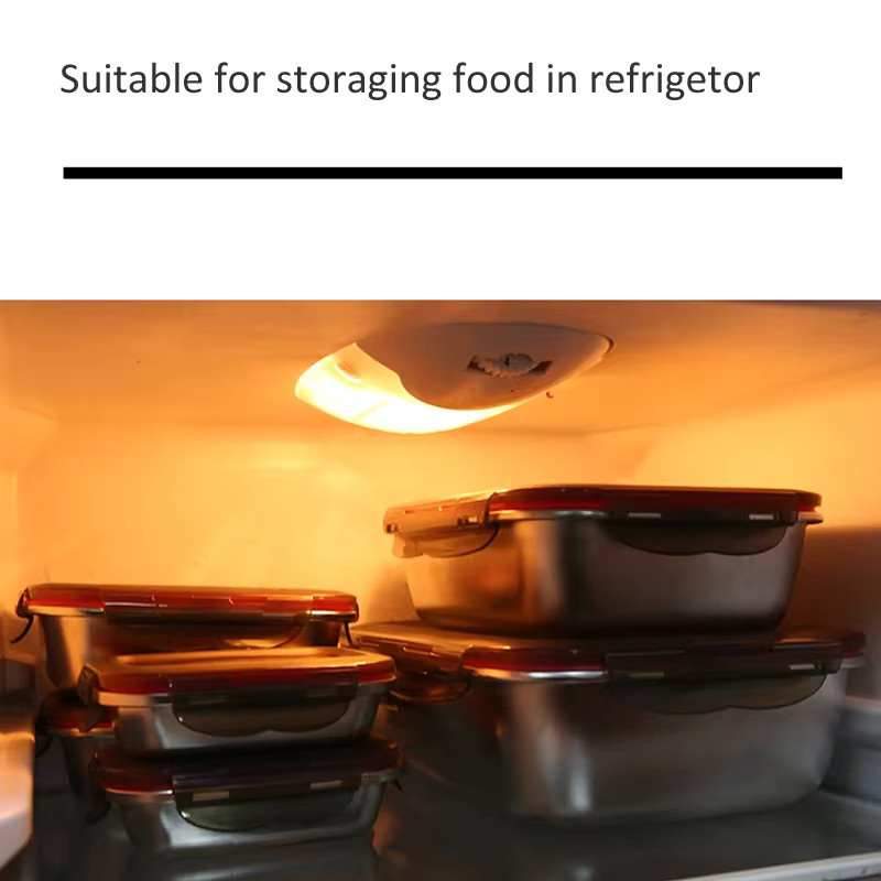 Auslaufsichere Lunchbox aus 304 Edelstahl in Silber für Reise und Haushalt - Bild 6