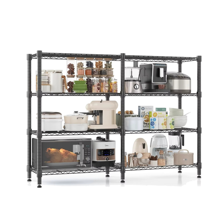 HiMISS 4-stöckiges Schwerlast-Metallregal als Drahtregal für die Küche, Breite: 35 cm - Bild 2