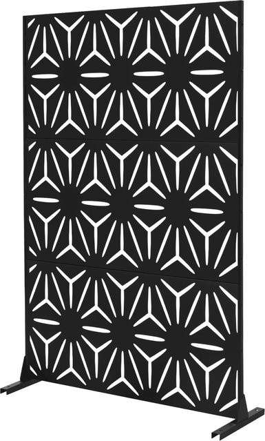 ML-Design Metall-Sichtschutz Torino aus Stahl in Schwarz, B/H: 120 x 180 cm - Bild 1