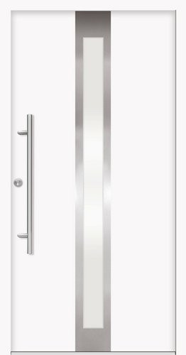 Splendoor Haustür RHODOS Prime aus Aluminium in Weiß mit Glaseinsatz, B: 110 cm, H: 210 cm, T: 7 cm - Bild 1
