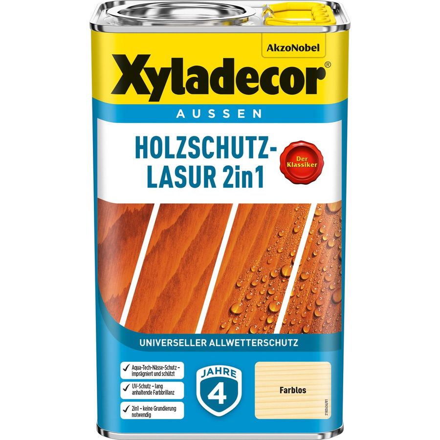 Xyladecor Holzschutz-Lasur 2in1 Transparent matt 2,5 l - Bild 2