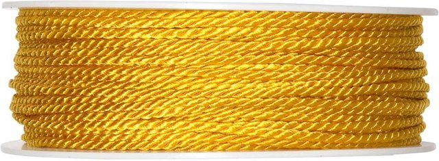 Halbach Kordel 2mm in Gelb, 10m aus Acetat, Polyester und Baumwolle - Bild 1