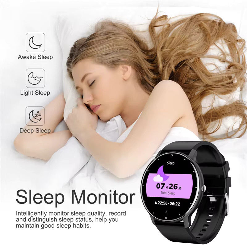 LIGE Smartwatch mit Bluetooth-Anruf und Touchscreen als Sport-Fitness-Tracker für Damen und Herren, wasserdicht, kompatibel mit Android und iOS, in Schwarz oder Pink - Bild 5