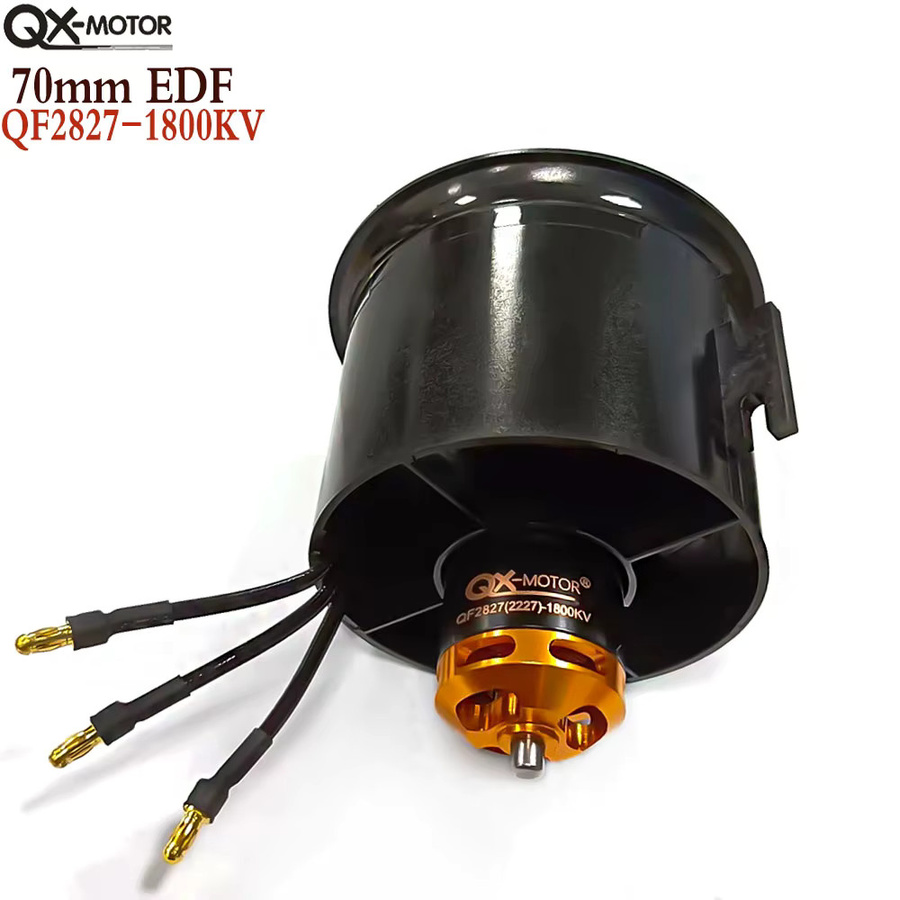 Qx-motor 70mm edf qf2827 bürstenloser Motor, 12 Blätter, Schwarz - Bild 2