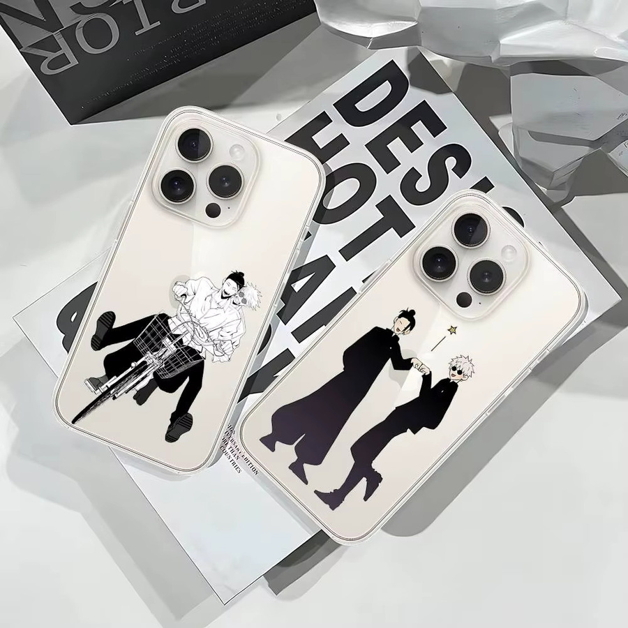 Satorus Gojo Suguru Geto Handyhülle für iPhone 17 16 15 14 Plus 13 12 11 Pro Max Transparente Stoßfeste Rückseiten-Abdeckung - Bild 2