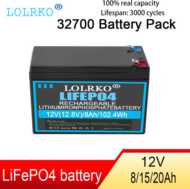 ALalito 12V 15Ah LiFePO4-Akkupack mit 30A BMS in Schwarz - Bild 1