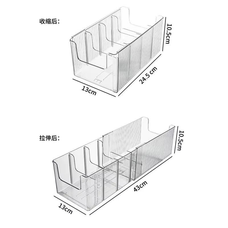 Ausziehbarer Acryl-Make-up-Organizer in Transparent mit herausnehmbarem Trenner zur Aufbewahrung von Kosmetik und Gesichtsmasken - Bild 2