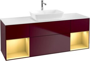 V&B Waschtischunterschrank Finion Wandbeleuchtung Weiß lackiert B/T/H: 160 x 50,1 x 50,1 cm - Bild 1