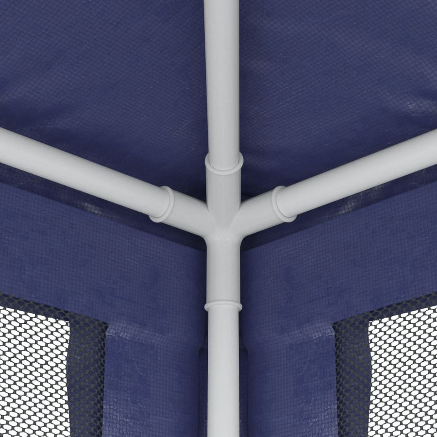 vidaXL Partyzelt aus HDPE in Blau mit 4 Mesh-Seitenwänden, B/T: 4 x 3 m - Bild 4