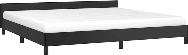 vidaXL Bettgestell mit Kopfteil in Schwarz, B/T: 200 x 200 cm - Bild 1