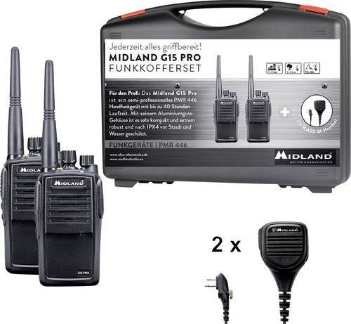 Midland G15 Pro NC PMR C1127.S6 PMR-Funkgerät in Schwarz - Bild 1