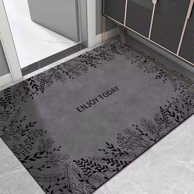 Kieselgur Fußmatte von Yiran Furniture in Grau, wasserabsorbierend und schmutzabweisend, B/B: 40 x 60 cm - Bild 1