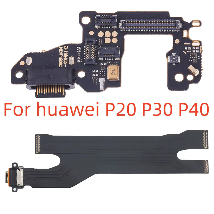 Huawei USB-Ladebuchse Ladeanschluss Ladeplatine Flexkabel in Schwarz für P20 P30 P40 Pro Lite E P9 P10 Plus - Bild 1