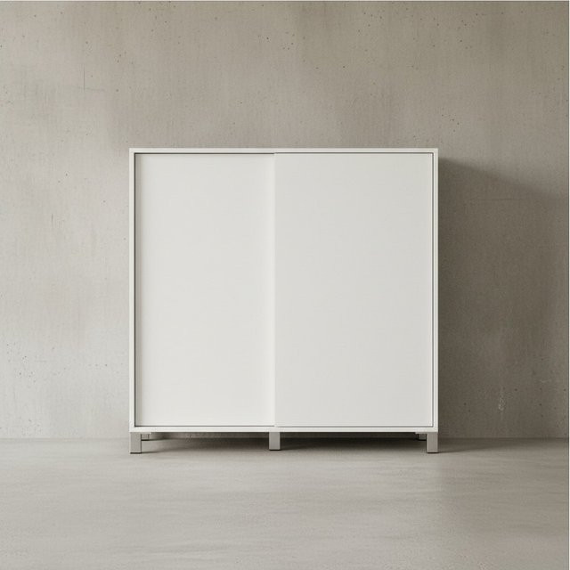 Schuhschrank KADIMA DESIGN FULDA mit Schiebetüren in Sonoma, Platz für 20 Paar Schuhe, B/T/H: 100 x 38 x 108 cm - Bild 1