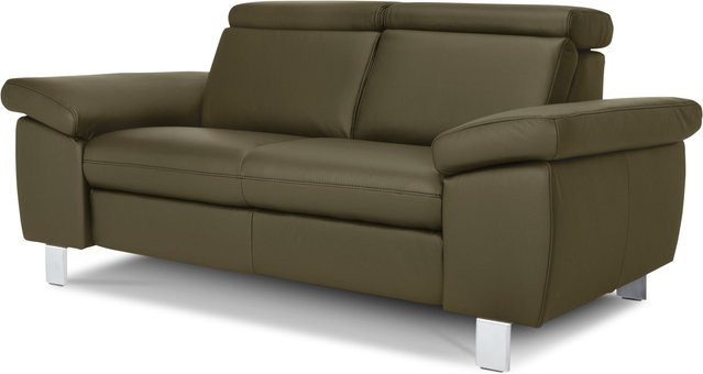 3-Sitzer Sofa vito TONGA in Grün aus Leder mit Armlehnen, Breite: 231 cm, Tiefe: 98 cm, Höhe: 52 cm - Bild 1