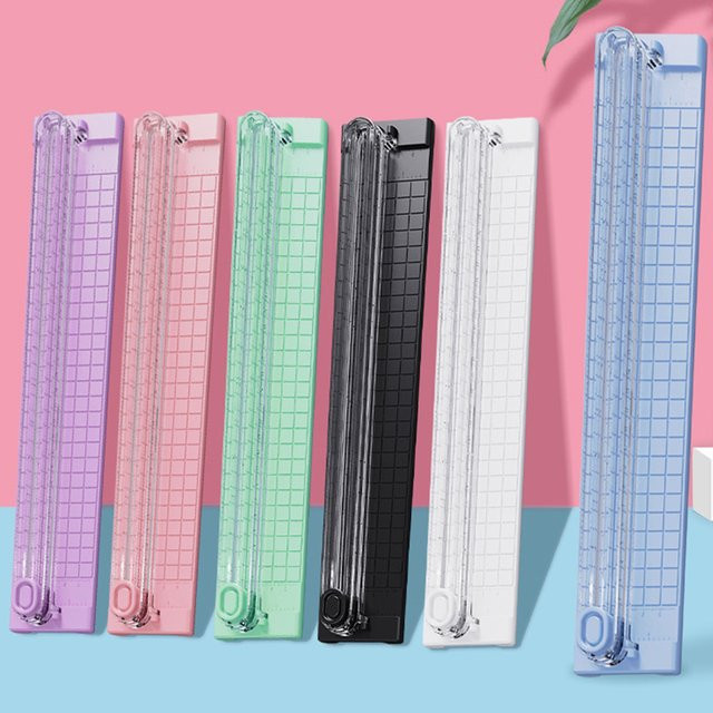 Tragbarer manueller Papierschneider für A3 und A4 aus Kunststoff mit Rotationsmesser für Schule, Zuhause und Büro - Bild 1