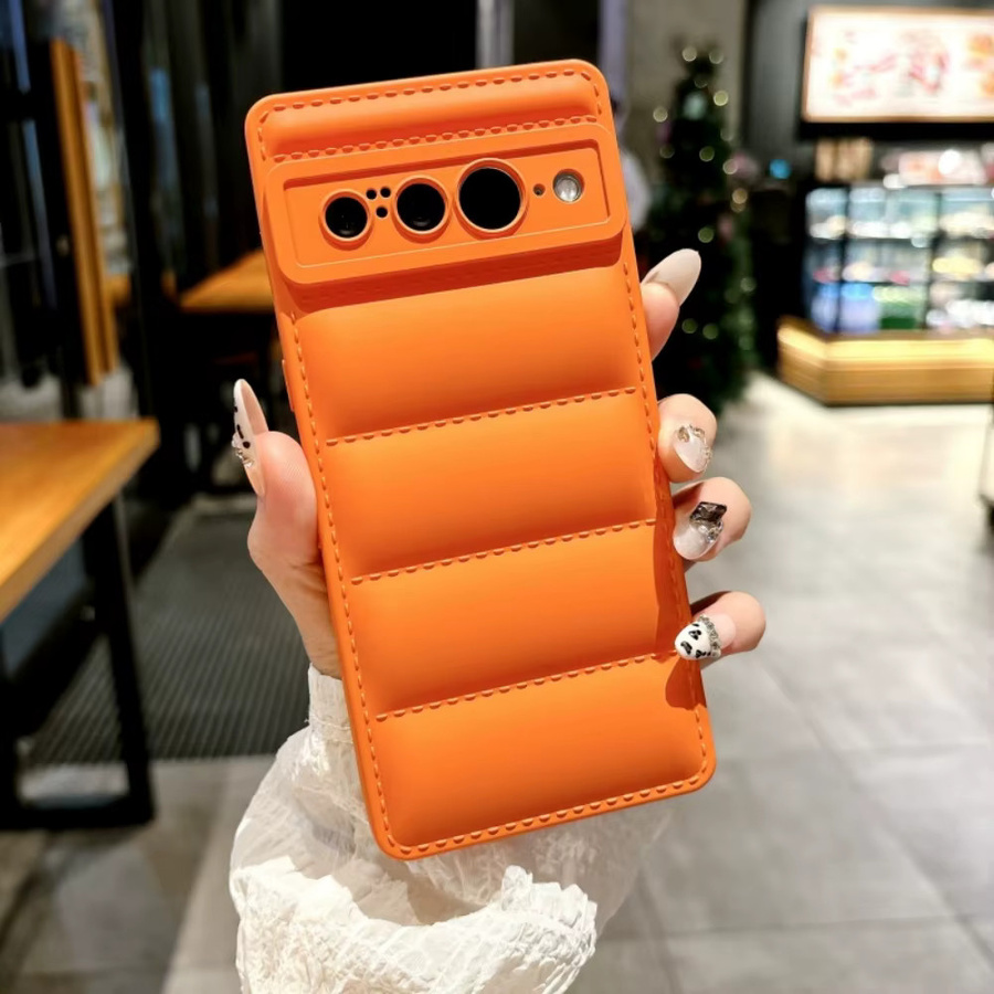 Luxus Daunenjacke Silikon-Schutzhülle für Google Pixel 10 9 8 7 6 5 4 3 A Pro ProXL in Bunt - Bild 1