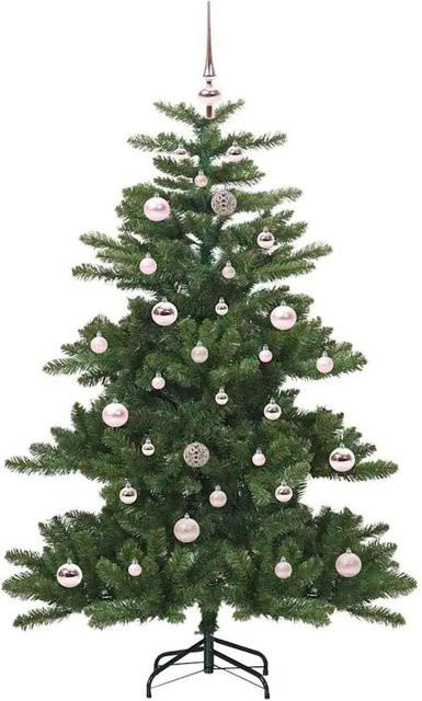 vidaXL Künstlicher Klappbarer Weihnachtsbaum mit 150 warmweißen LEDs in Grün, Höhe: 150 cm - Bild 1