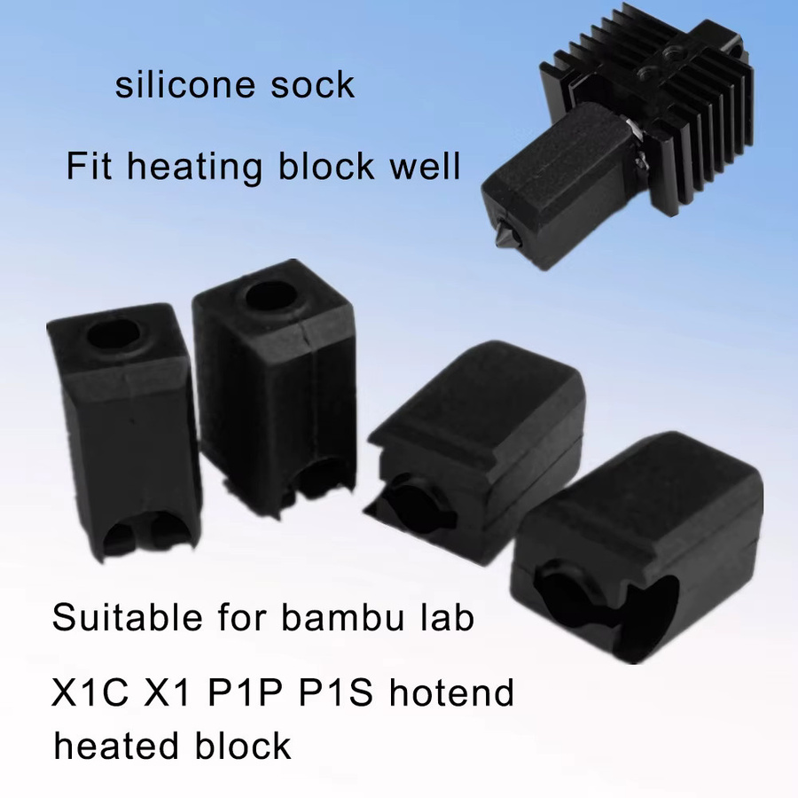 Bambu Lab Silikonsocken für Hotend als Wärmeisoliergehäuse in Schwarz für X1, X1C, P1P und P1S - Bild 5