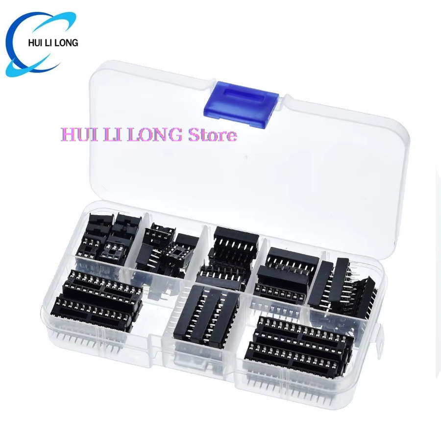 66-teiliges IC-Socket Adapter Set Typ Löten in Schwarz mit 6 bis 28 Pins - Bild 2